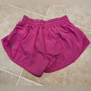 Lululemon hottie hot low rise shorts 2.5 inch, size 2, pink.